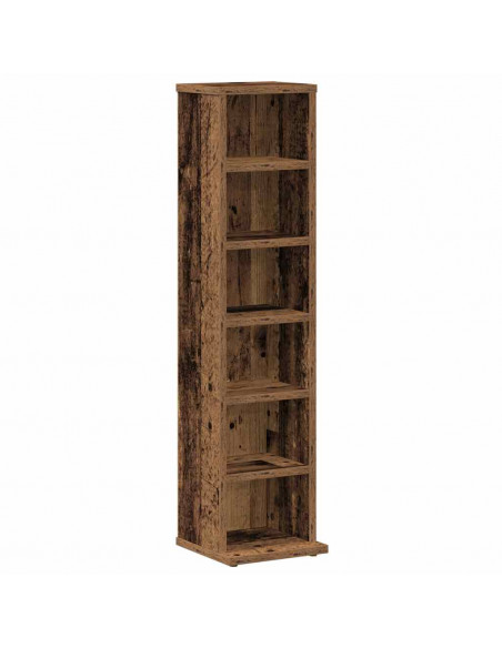 Mobile Porta CD Legno Vecchio 21x20x88 cm in Legno Multistrato