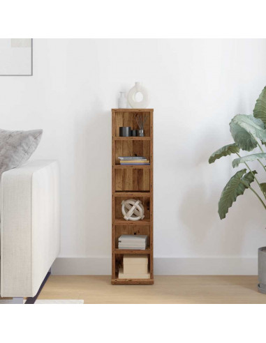 Mobile Porta CD Legno Vecchio 21x20x88 cm in Legno Multistrato