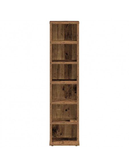 Mobile Porta CD Legno Vecchio 21x20x88 cm in Legno Multistrato