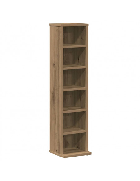 Mobile Porta CD Artigianale 21x20x88 cm Legno Multistrato