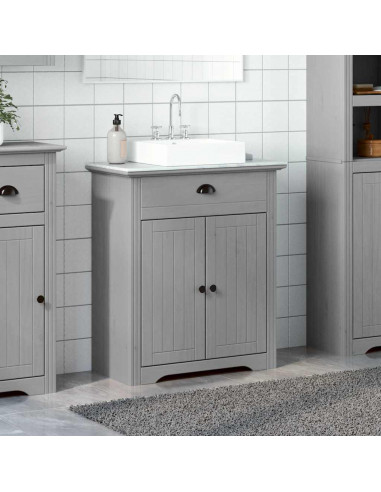 Mobile Lavabo da Bagno BODO Grigio 70x35x80 cm