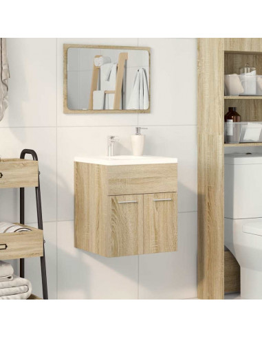 Mobile Lavabo Bagno Rovere Sonoma 41x38,5x46 cm in Truciolato