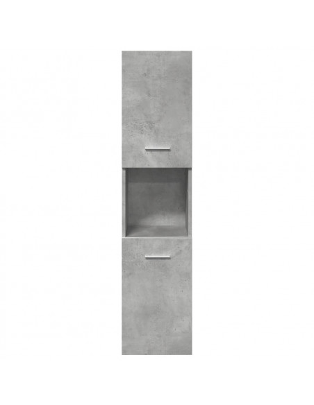 Set Mobili da Bagno 5 pz Grigio Cemento in Legno Multistrato