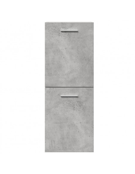 Set Mobili da Bagno 5 pz Grigio Cemento in Legno Multistrato