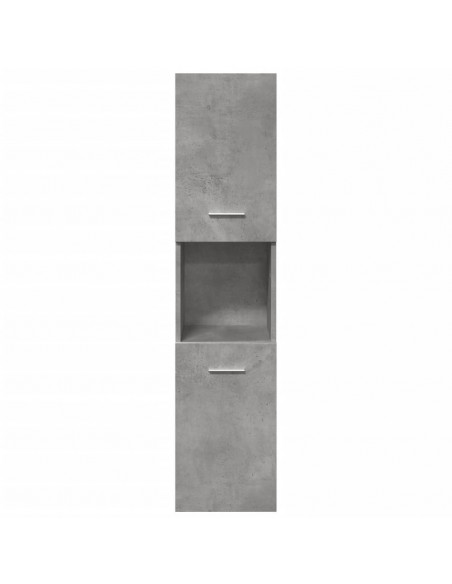 Set Mobili da Bagno 4 pz Grigio Cemento in Legno Multistrato