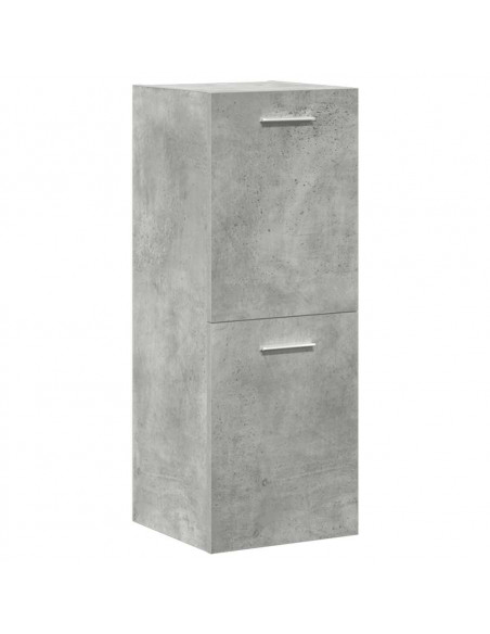 Set Mobili da Bagno 3 pz Grigio Cemento in Legno Multistrato