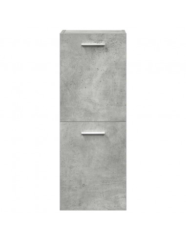 Set Mobili da Bagno 3 pz Grigio Cemento in Legno Multistrato