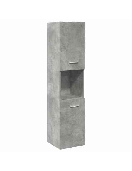 Set Mobili da Bagno 3 pz Grigio Cemento in Legno Multistrato