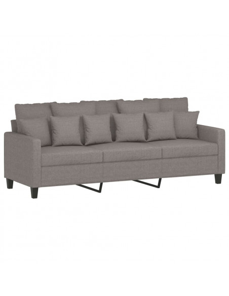 Set Divani 4 pz con Cuscini Tortora in Tessuto