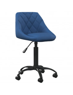 Sedia da Ufficio Blu in Velluto