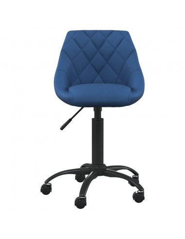 Sedia da Ufficio Blu in Velluto