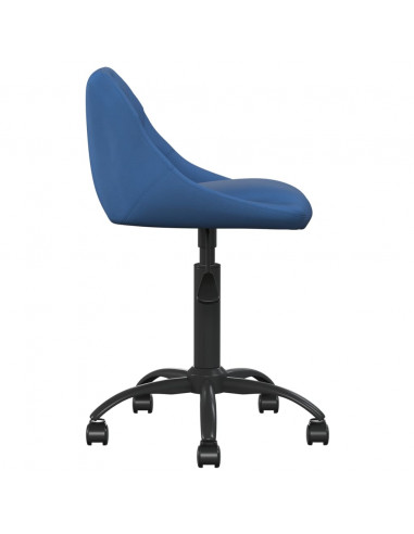 Sedia da Ufficio Blu in Velluto