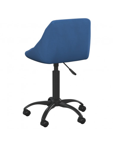 Sedia da Ufficio Blu in Velluto