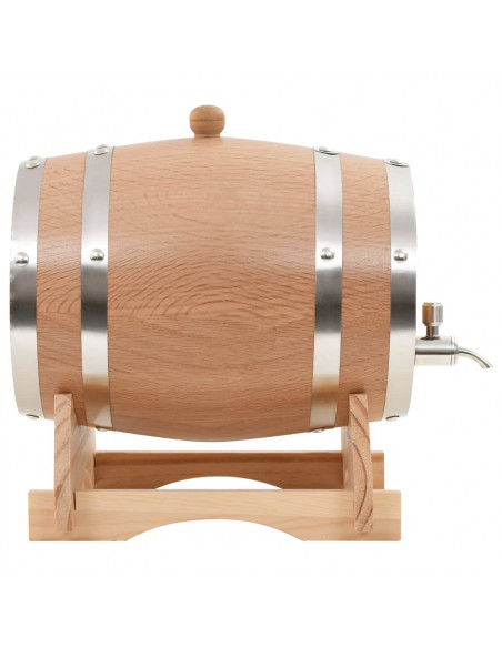 Barilotto di vino con Spina in Legno Massello di Rovere 6 L
