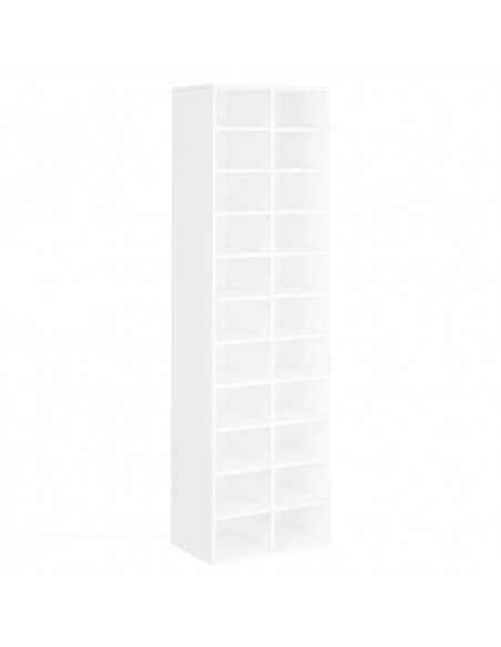 Scarpiera Bianca 54x34x183 cm in Legno Multistrato