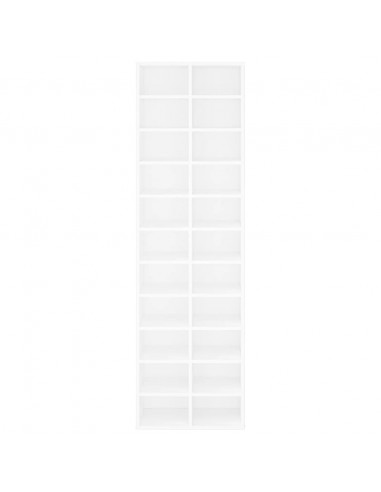 Scarpiera Bianca 54x34x183 cm in Legno Multistrato