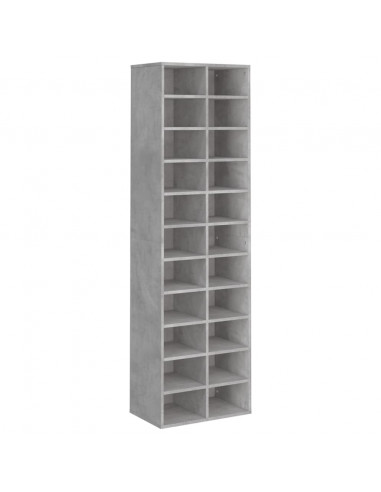 Scarpiera Grigio Cemento 54x34x183 cm in Truciolato