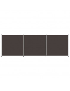 Divisorio a 3 Pannelli Marrone 525x180 cm in Tessuto 2