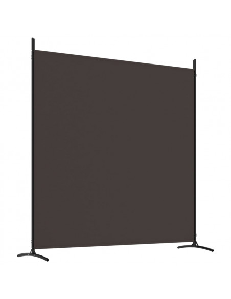 Divisorio a 3 Pannelli Marrone 525x180 cm in Tessuto