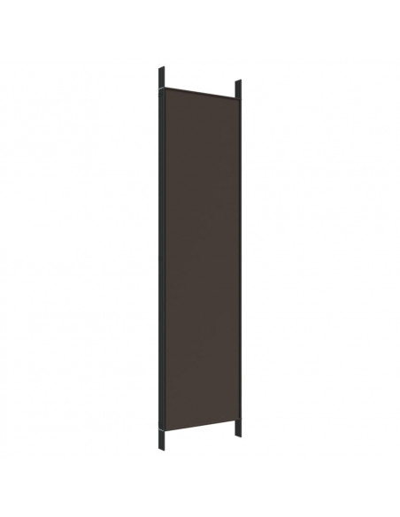Divisorio a 4 Pannelli Marrone 200x200 cm in Tessuto
