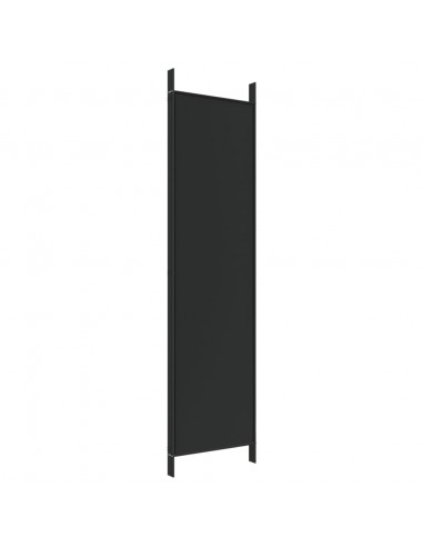 Divisorio a 4 Pannelli Nero 200x200 cm in Tessuto