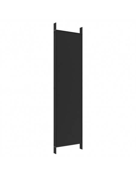 Divisorio 5 Pannelli Nero 250x200 cm Tessuto