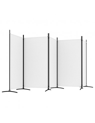 Divisorio a 5 Pannelli Bianco 433x180 cm Tessuto