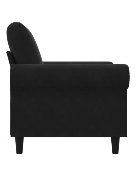 Poltrona Nero 60 cm Velluto