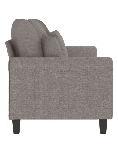 Divano a 3 Posti Tortora 180 cm in Tessuto