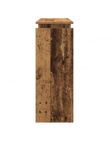 Tavolino Consolle Legno Antico 80x30x102 cm in Truciolato