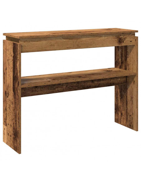 Tavolino Consolle Legno Antico 80x30x102 cm in Truciolato