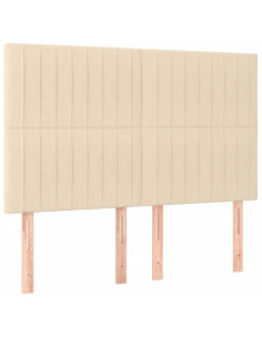 Giroletto con Testiera Crema 140x190 cm in Tessuto 2