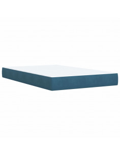 Giroletto a Molle con Materasso Blu 120x200 cm in Velluto 2