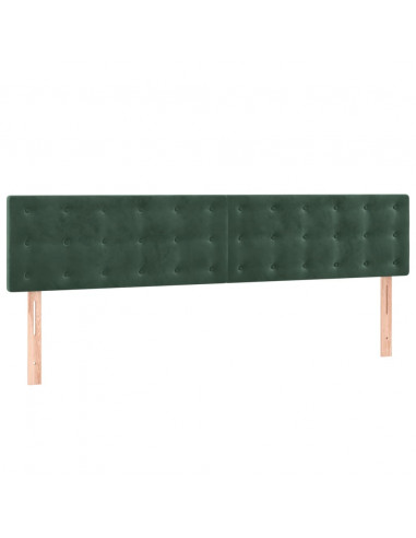 Giroletto a Molle con Materasso Verde Scuro 180x200 cm Velluto