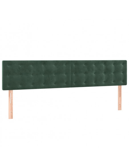 Giroletto a Molle con Materasso Verde Scuro 180x200 cm Velluto