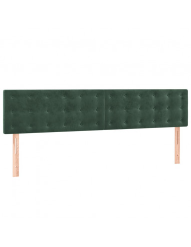 Giroletto a Molle con Materasso Verde Scuro 180x200 cm Velluto