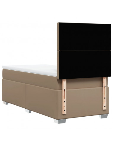 Giroletto a Molle con Materasso Cappuccino 90x200 cm Similpelle