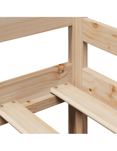 Dormeuse con Cassetti 80x200 cm in Legno Massello di Pino