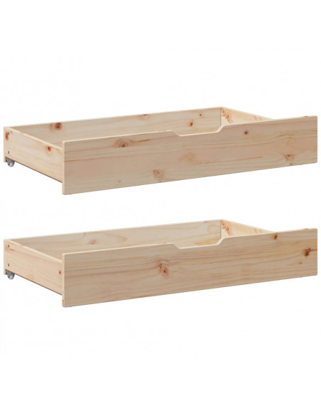 Dormeuse con Cassetti 90x200 cm Legno Massello Pino