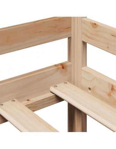 Dormeuse con Cassetti 90x200 cm Legno Massello Pino