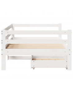 Dormeuse con Cassetti 90x200 cm Legno Massello Pino