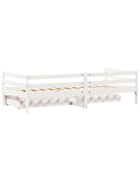 Dormeuse con Cassetti 90x200 cm Legno Massello Pino