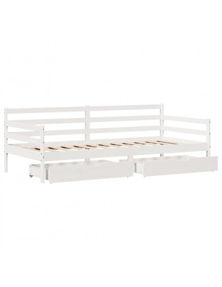 Dormeuse con Cassetti 90x200 cm Legno Massello Pino