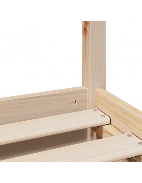 Giroletto senza Materasso 100x200 cm in Legno Massello di Pino