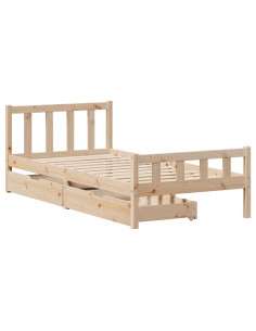 Giroletto senza Materasso 100x200 cm in Legno Massello di Pino 2