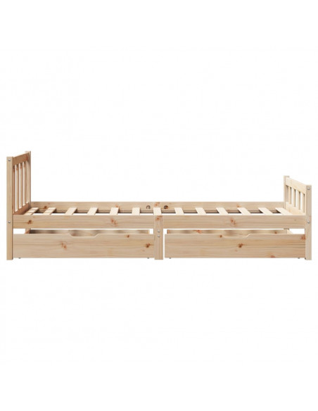 Giroletto senza Materasso 100x200 cm in Legno Massello di Pino