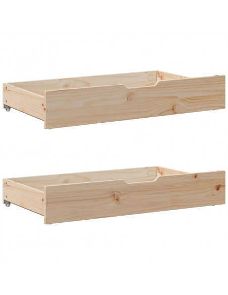 Giroletto senza Materasso 100x200 cm in Legno Massello di Pino