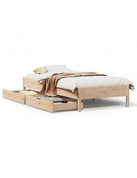 Giroletto senza Materasso 100x200 cm in Legno Massello di Pino