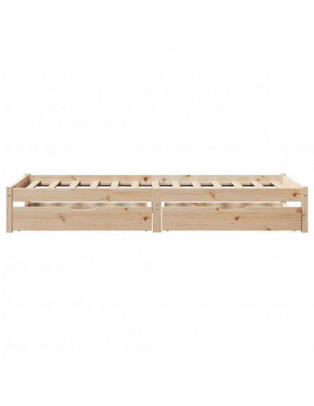 Giroletto senza Materasso 100x200 cm in Legno Massello di Pino
