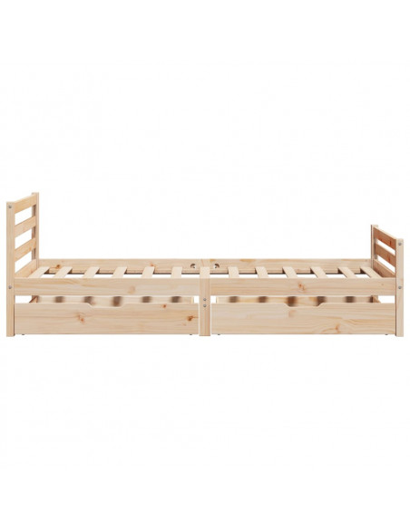 Giroletto senza Materasso 100x200 cm in Legno Massello di Pino